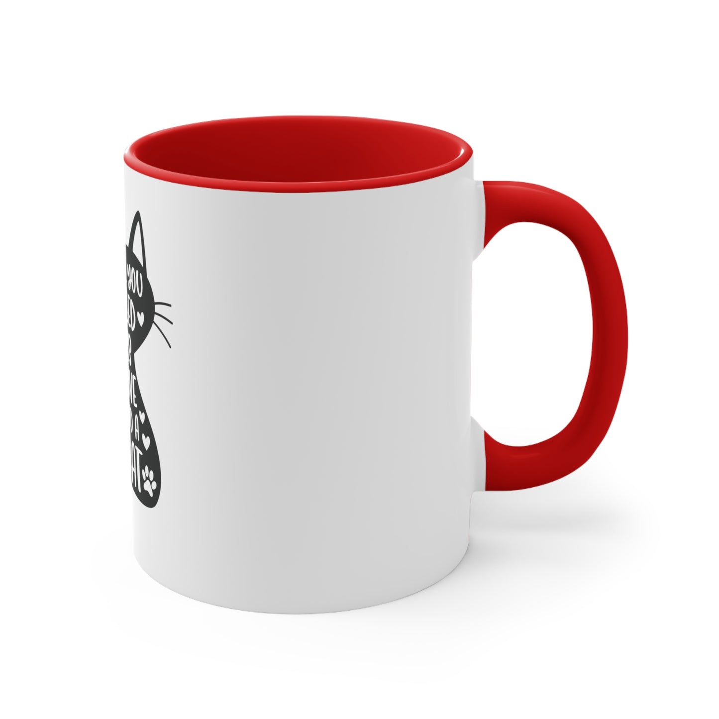 Love and a Cat - Accent Coffee Mug, 11oz