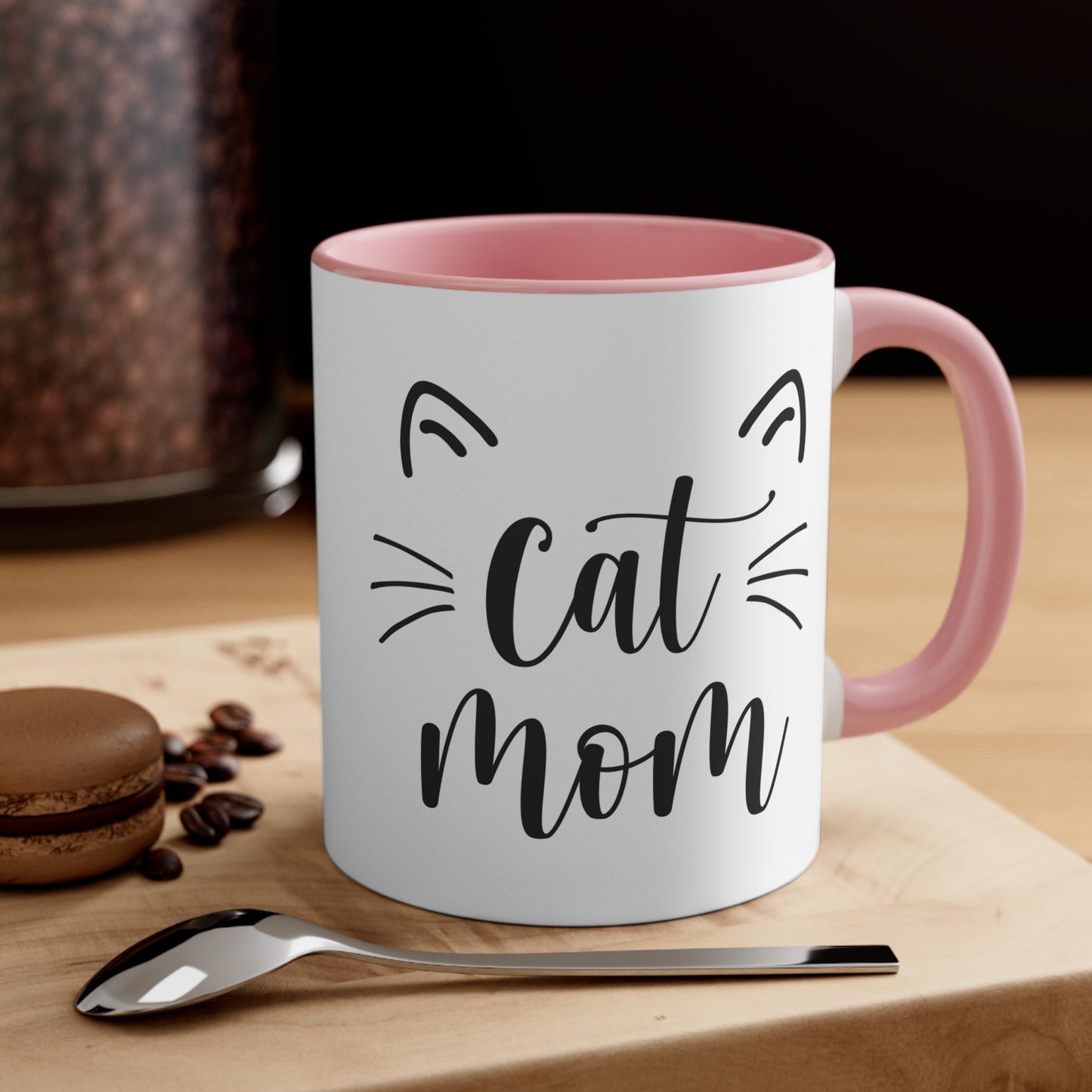 Cat Mom - Accent Coffee Mug, 11oz