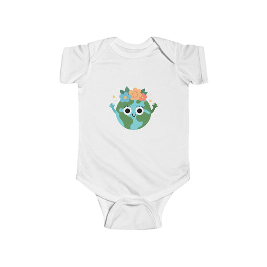 Earth Blossom Infant Bodysuit, Cute Baby Clothes, Floral Baby Onesie, Newborn Gift, Eco-Friendly Baby Outfit