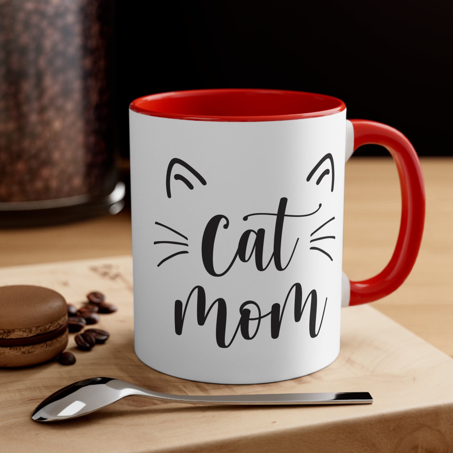 Cat Mom - Accent Coffee Mug, 11oz