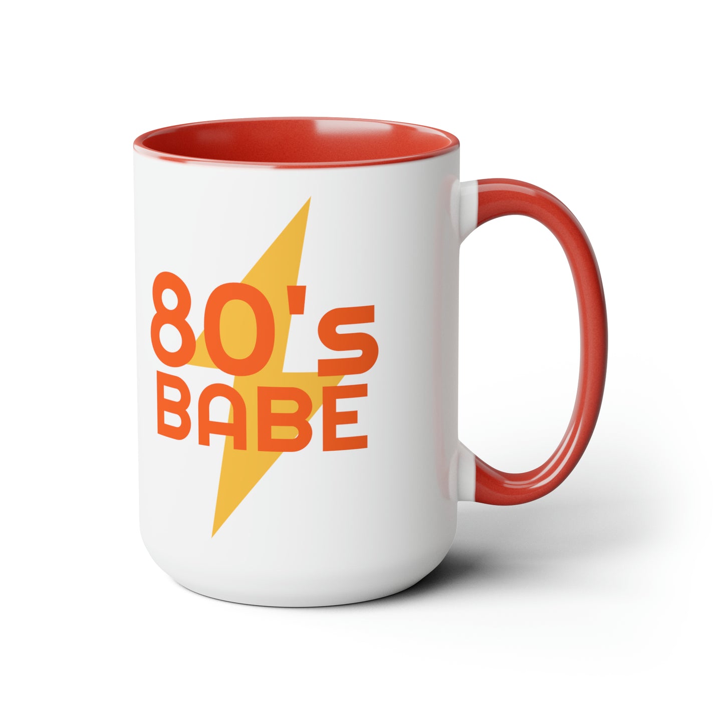 80's Babe - Two-Tone Coffee Mugs, 15oz