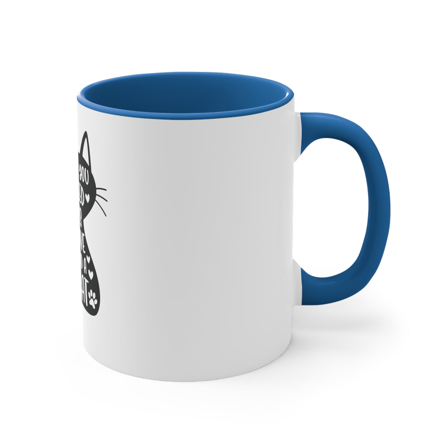 Love and a Cat - Accent Coffee Mug, 11oz