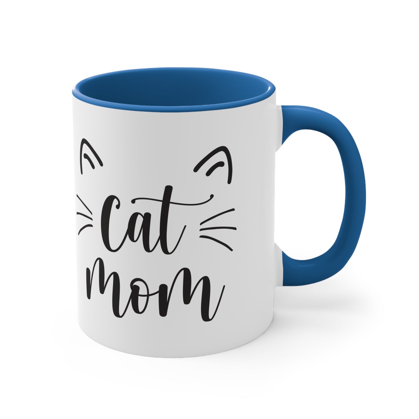 Cat Mom - Accent Coffee Mug, 11oz