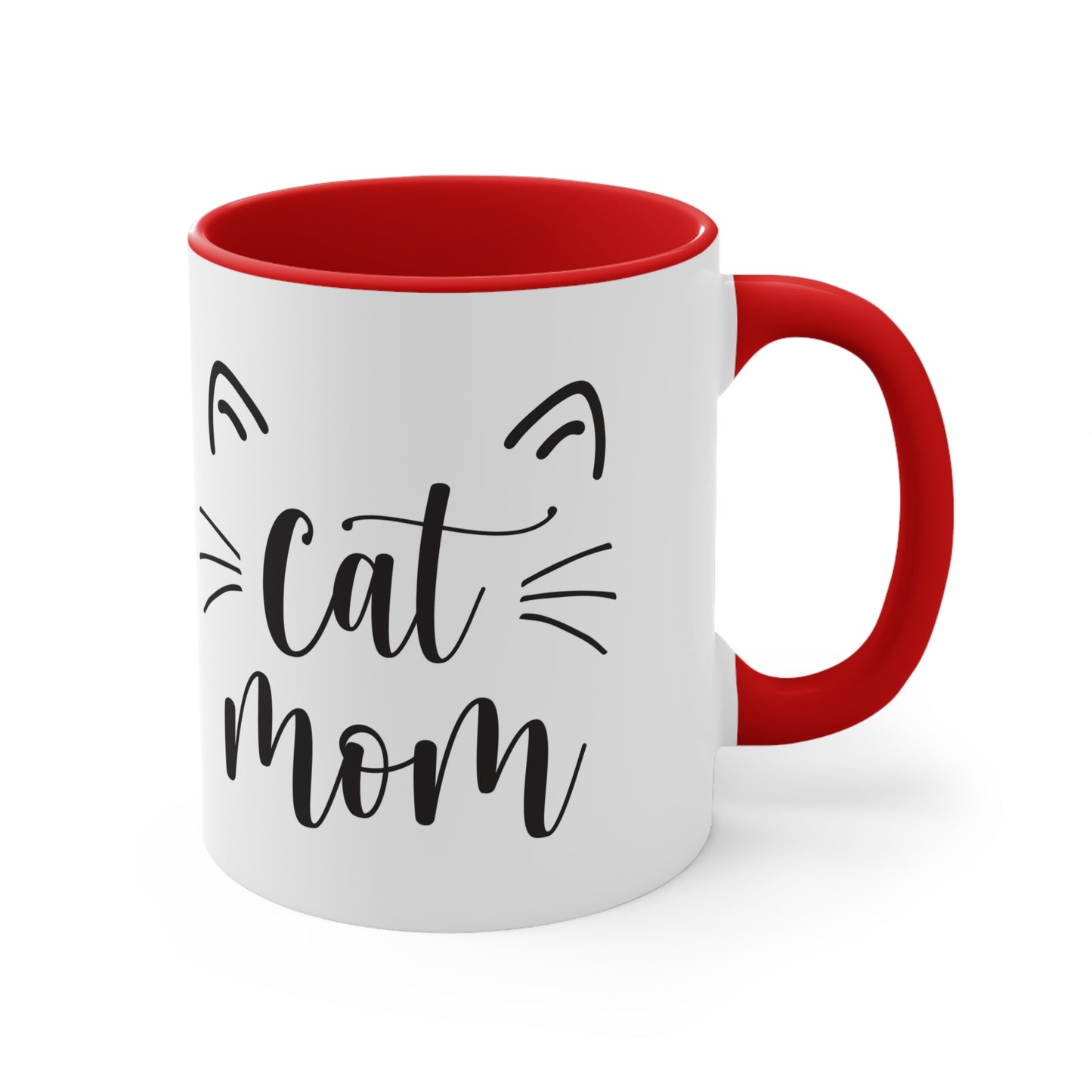 Cat Mom - Accent Coffee Mug, 11oz