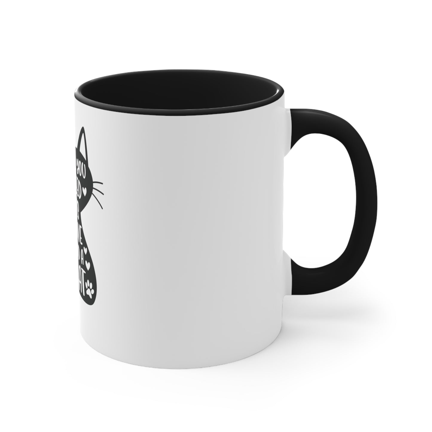 Love and a Cat - Accent Coffee Mug, 11oz