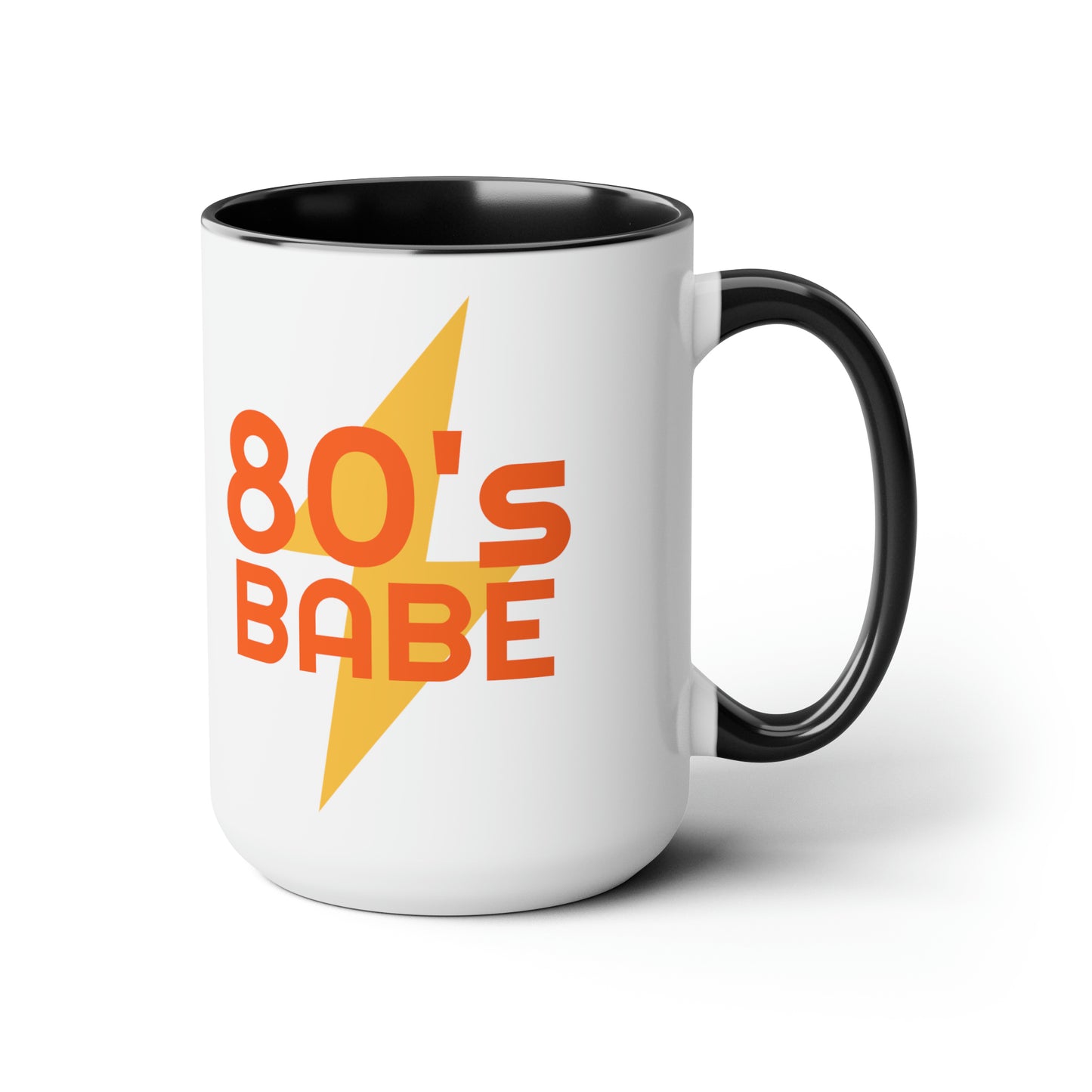 80's Babe - Two-Tone Coffee Mugs, 15oz
