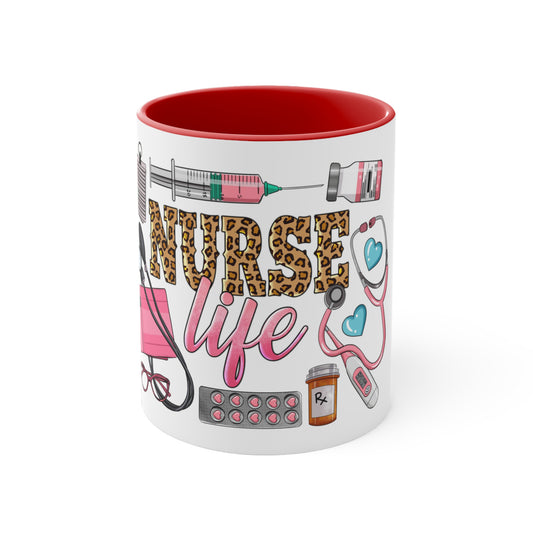 Nurse Life - Accent Coffee Mug, 11oz