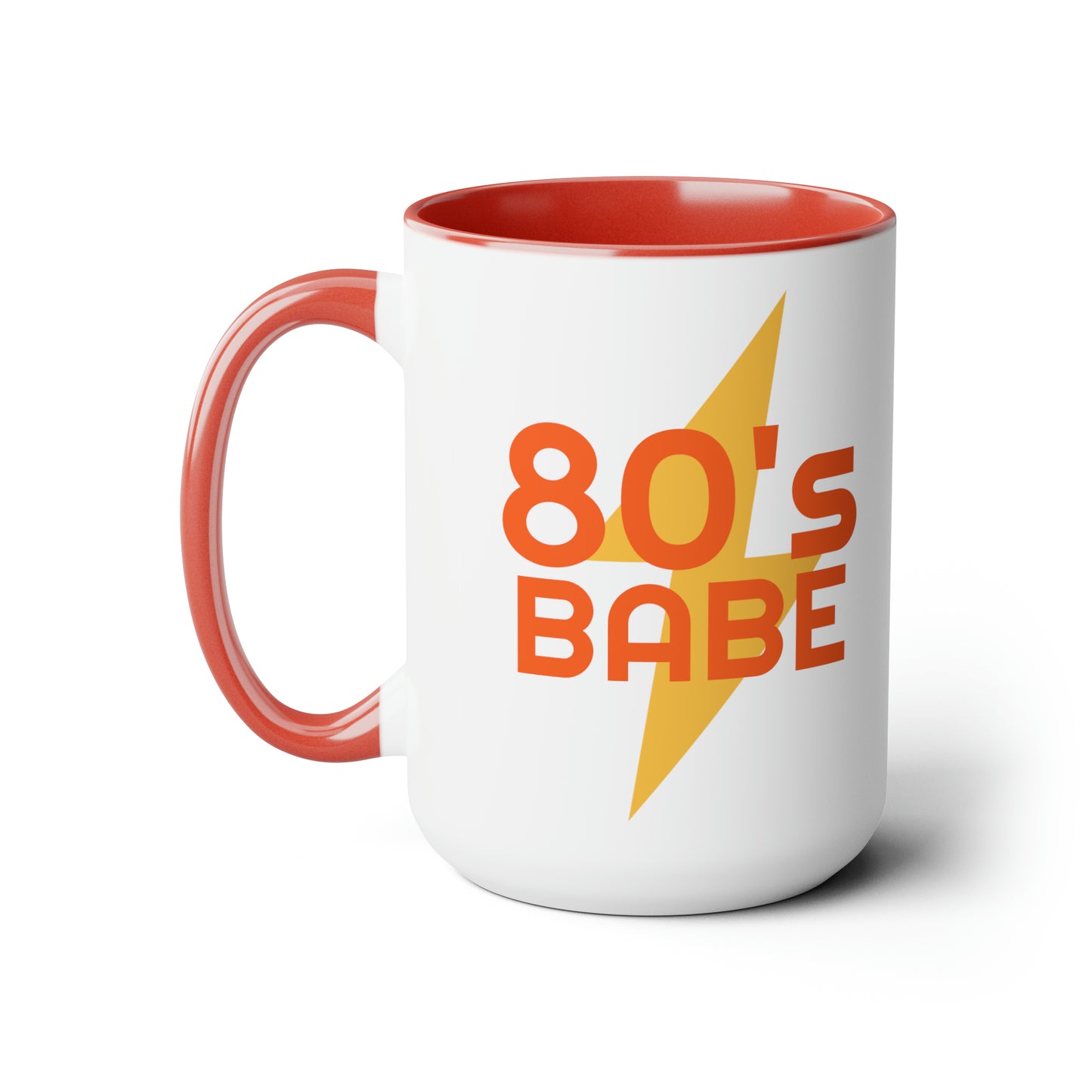 80's Babe - Two-Tone Coffee Mugs, 15oz
