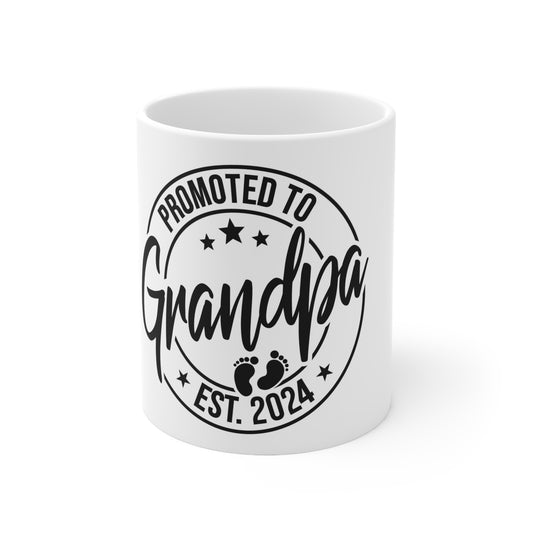 Promoted to Grandpa 2024 - Ceramic Mug 11oz